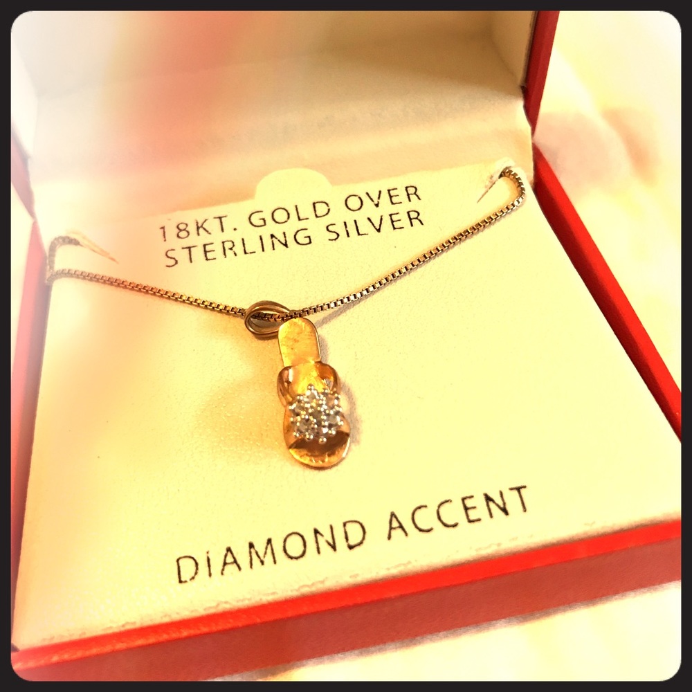 Diamond Accent 18k gold/sterling silver necklace